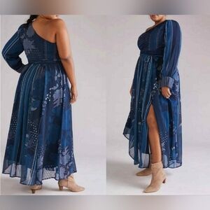 NWT Anthropologie Nikita Mhaisalkar One Sleeve Maxi Dress SZ LG Petite